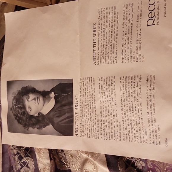 Vintage 1987 Night Time Story decorative plate by Sandra Kuck #0365 CB - Picture 8 of 10